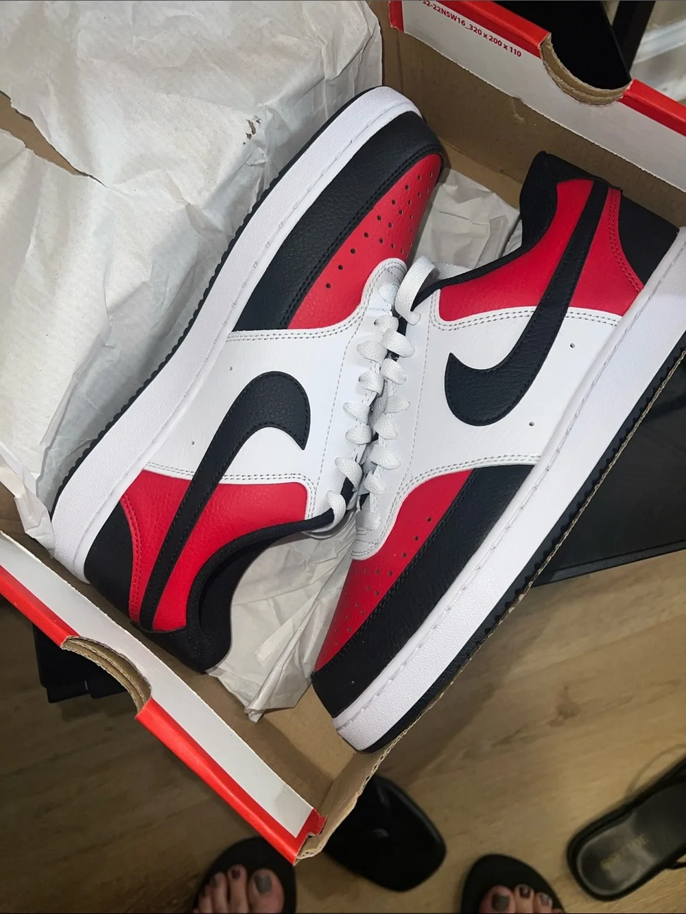 Nike Men’s Low-Top Sneaker — Red White Black